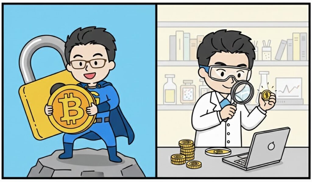 暗号資産の基本は「ガチホ」、学びは「少額トレード」