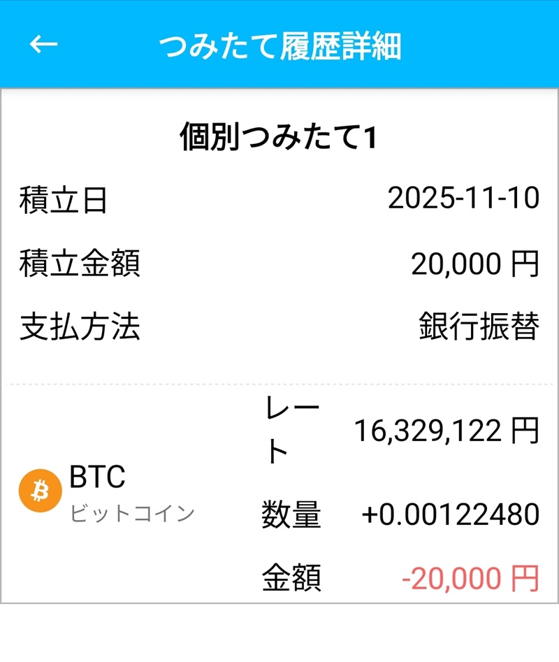 ビットポイントでのビットコインのゼロつみたての